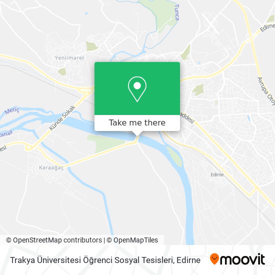 Trakya Üniversitesi Öğrenci Sosyal Tesisleri map