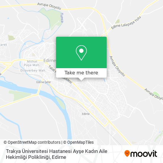 Trakya Üniversitesi Hastanesi Ayşe Kadın Aile Hekimliği Polikliniği map