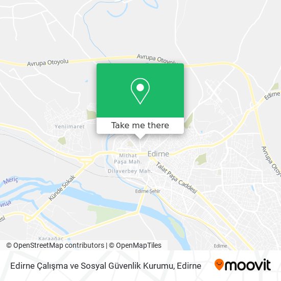 Edirne Çalışma ve Sosyal Güvenlik Kurumu map