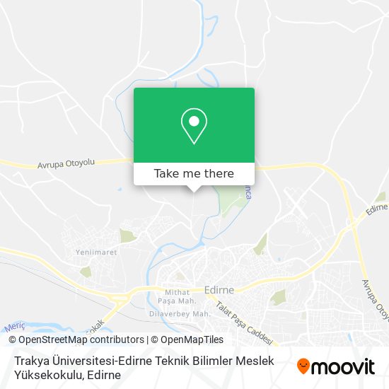 Trakya Üniversitesi-Edirne Teknik Bilimler Meslek Yüksekokulu map