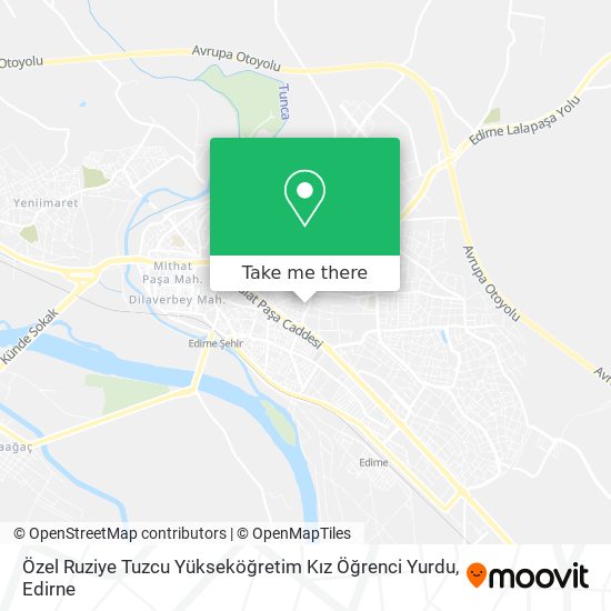 Özel Ruziye Tuzcu Yükseköğretim Kız Öğrenci Yurdu map