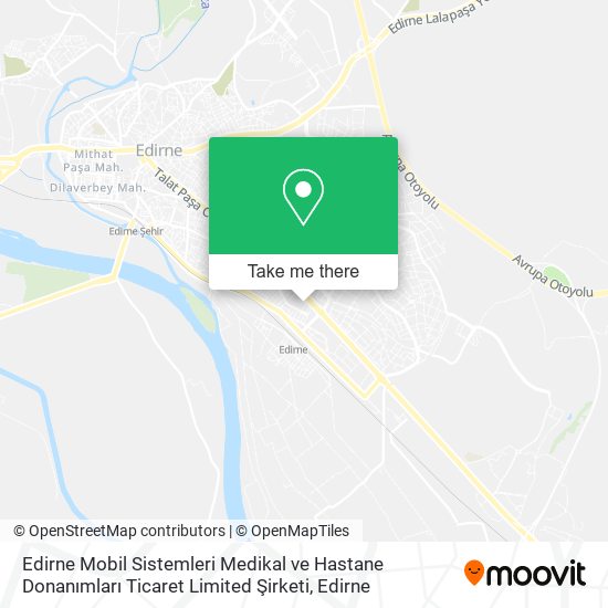 Edirne Mobil Sistemleri Medikal ve Hastane Donanımları Ticaret Limited Şirketi map