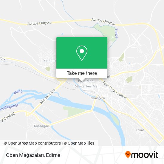 Oben Mağazaları map