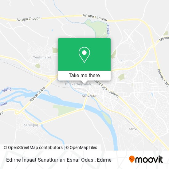 Edirne İnşaat Sanatkarları Esnaf Odası map