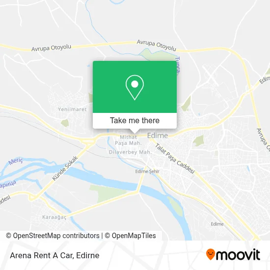 Arena Rent A Car map