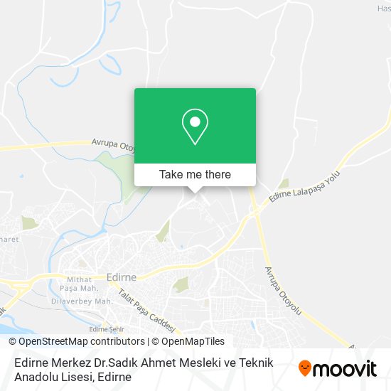 Edirne Merkez Dr.Sadık Ahmet Mesleki ve Teknik Anadolu Lisesi map