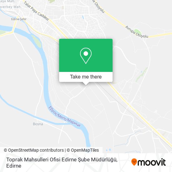 Toprak Mahsulleri Ofisi Edirne Şube Müdürlüğü map
