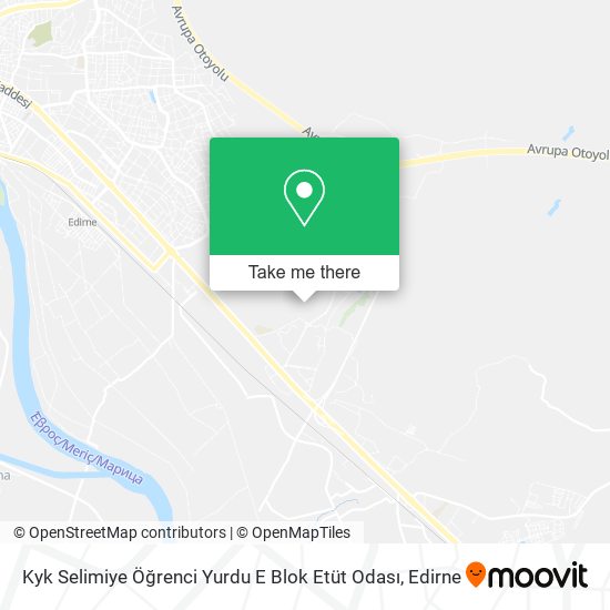 Kyk Selimiye Öğrenci Yurdu E Blok Etüt Odası map