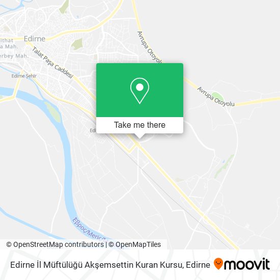 Edirne İl Müftülüğü Akşemsettin Kuran Kursu map