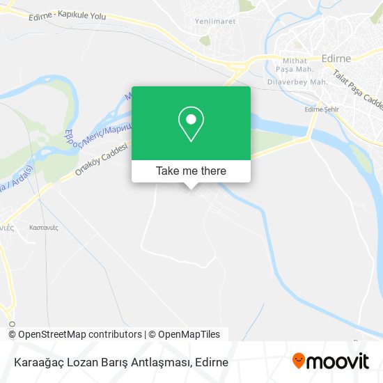 Karaağaç Lozan Barış Antlaşması map