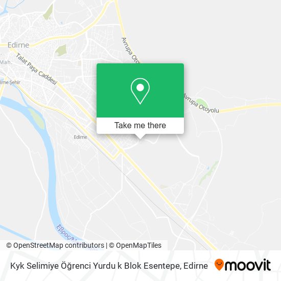 Kyk Selimiye Öğrenci Yurdu k Blok Esentepe map
