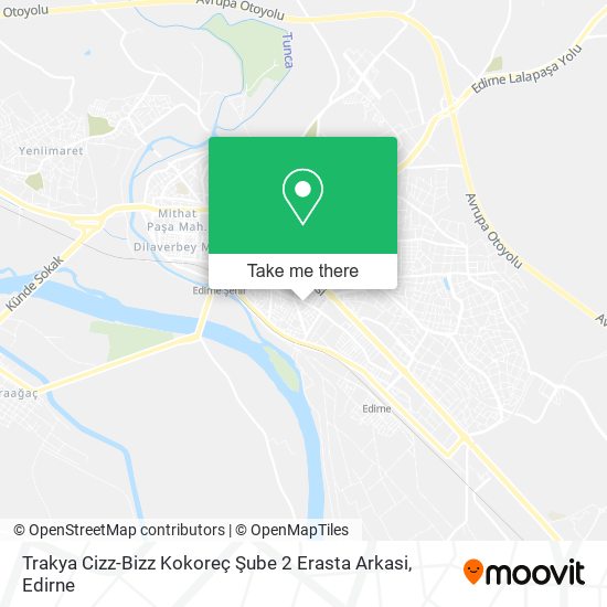 Trakya Cizz-Bizz Kokoreç Şube 2 Erasta Arkasi map