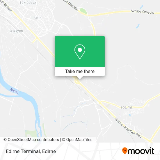 Edirne Terminal map