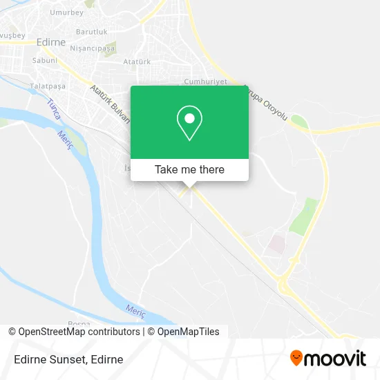 Edirne Sunset map