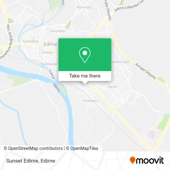 Sunset Edirne map