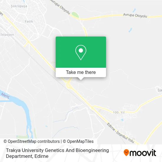 Trakya University Genetics And Bioengineering Department map