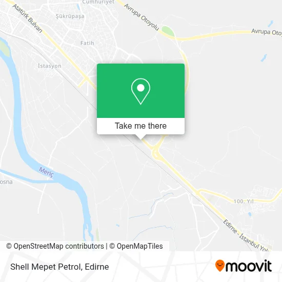 Shell Mepet Petrol map