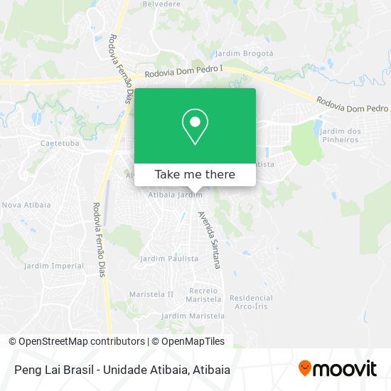 Peng Lai Brasil - Unidade Atibaia map