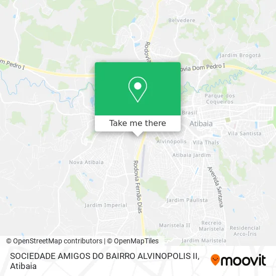 SOCIEDADE AMIGOS DO BAIRRO ALVINOPOLIS II map