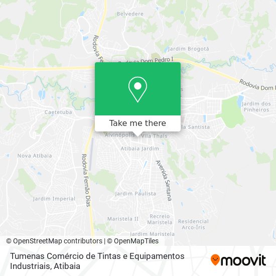 Tumenas Comércio de Tintas e Equipamentos Industriais map