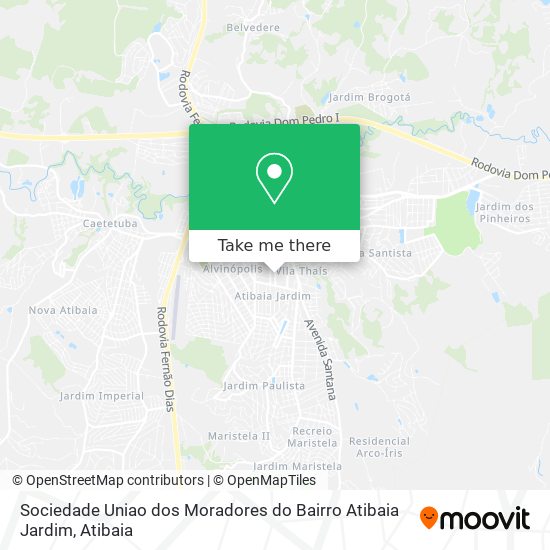 Sociedade Uniao dos Moradores do Bairro Atibaia Jardim map