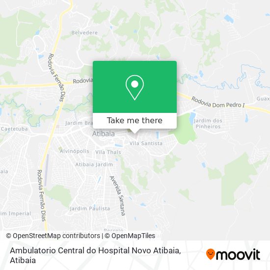 Ambulatorio Central do Hospital Novo Atibaia map