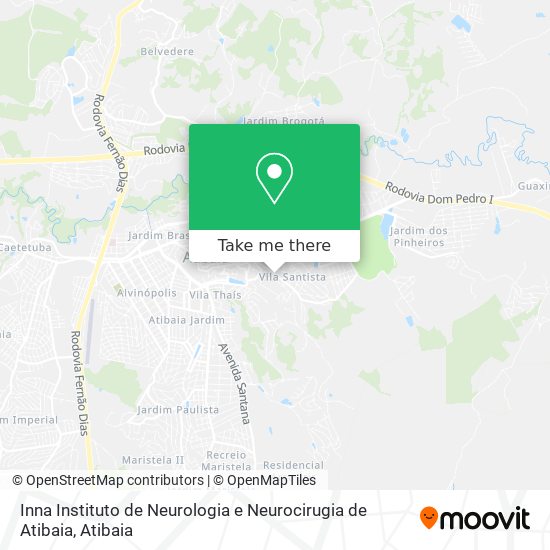Inna Instituto de Neurologia e Neurocirugia de Atibaia map