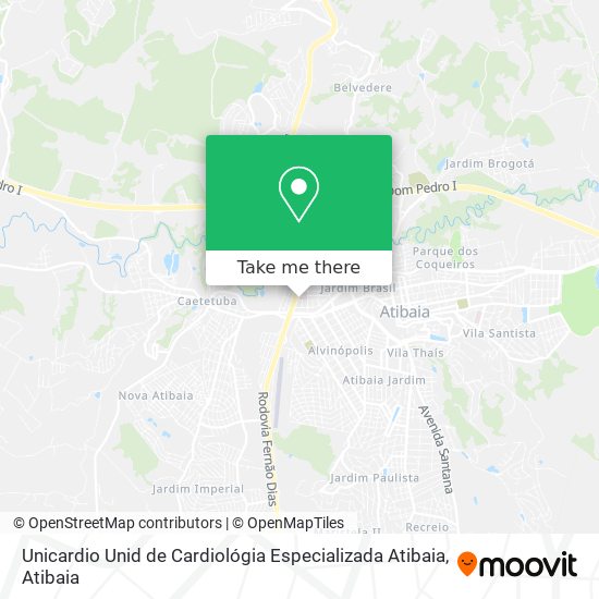 Unicardio Unid de Cardiológia Especializada Atibaia map