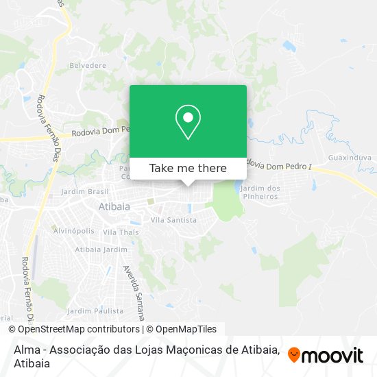 Alma - Associação das Lojas Maçonicas de Atibaia map