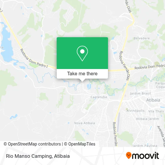 Rio Manso Camping map