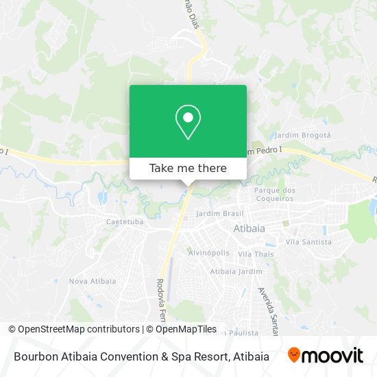 Bourbon Atibaia Convention & Spa Resort map