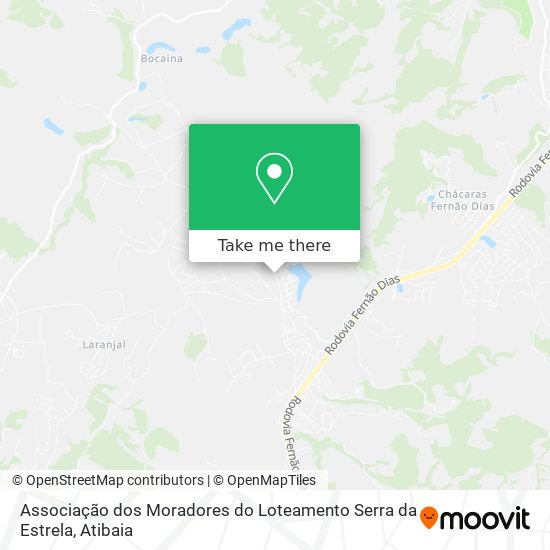 Mapa Associação dos Moradores do Loteamento Serra da Estrela