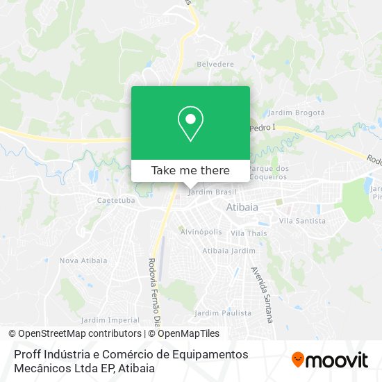 Proff Indústria e Comércio de Equipamentos Mecânicos Ltda EP map