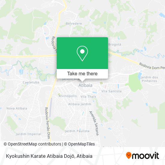 Kyokushin Karate Atibaia Dojô map