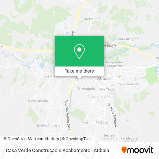 Mapa Casa Verde Construção e Acabamento.