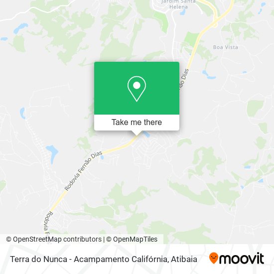 Terra do Nunca - Acampamento Califórnia map