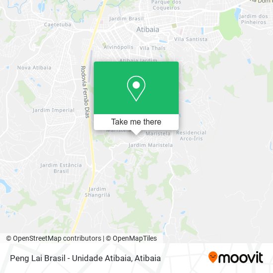 Peng Lai Brasil - Unidade Atibaia map
