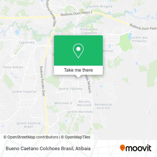 Bueno Caetano Colchoes Brasil map