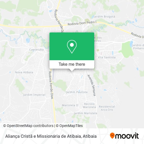 Aliança Cristã e Missionária de Atibaia map