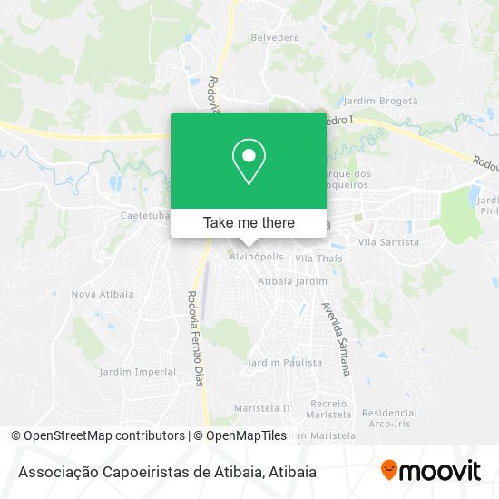 Mapa Associação Capoeiristas de Atibaia