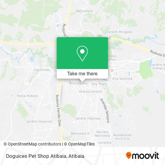 Mapa Doguices Pet Shop Atibaia