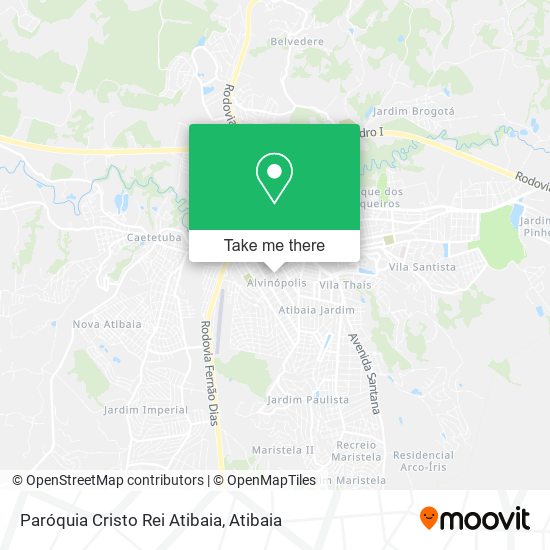 Paróquia Cristo Rei Atibaia map