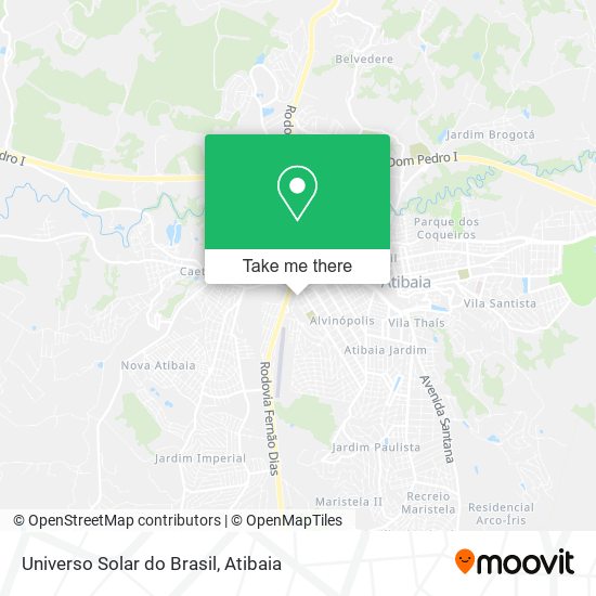 Mapa Universo Solar do Brasil