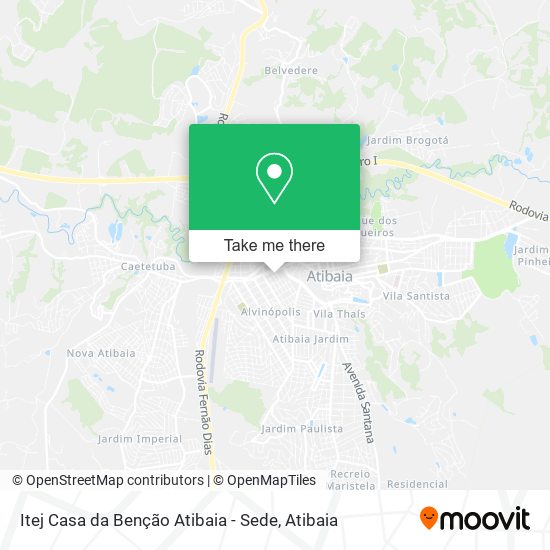 Itej Casa da Benção Atibaia - Sede map