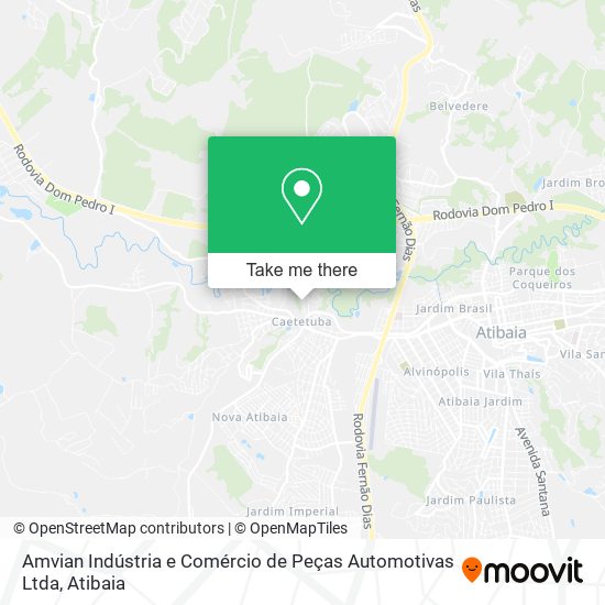 Amvian Indústria e Comércio de Peças Automotivas Ltda map