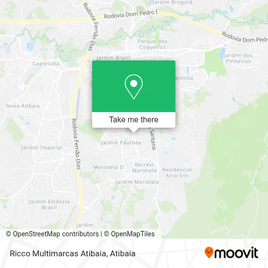 Ricco Multimarcas Atibaia map