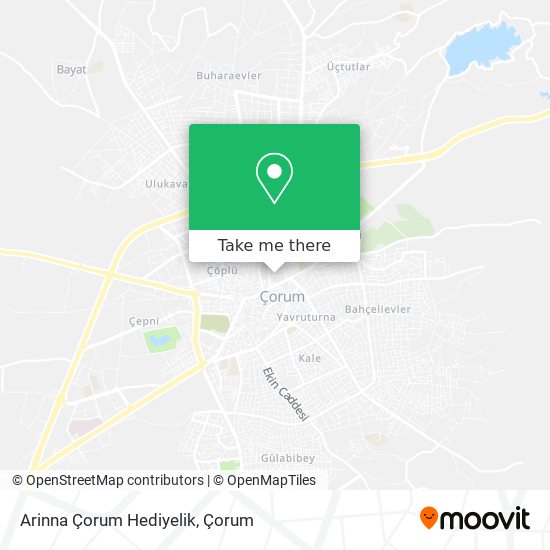 Arinna Çorum Hediyelik map