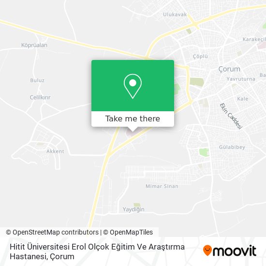 Hitit Üniversitesi Erol Olçok Eğitim Ve Araştırma Hastanesi map
