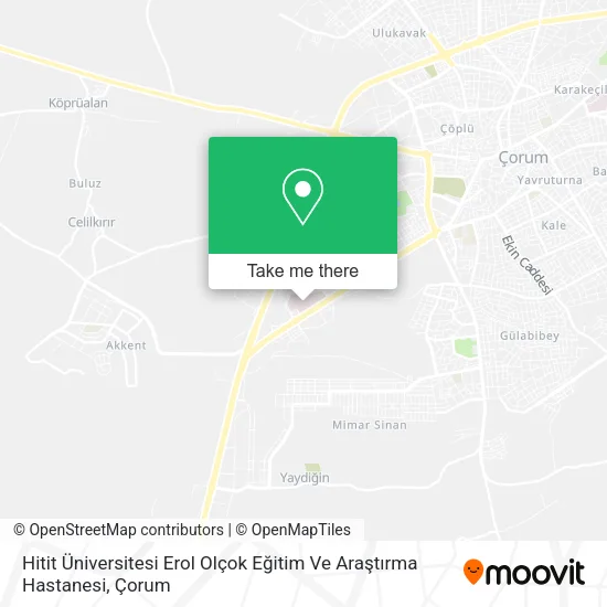 Hitit Üniversitesi Erol Olçok Eğitim Ve Araştırma Hastanesi map