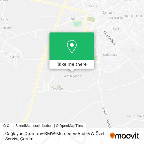 Çağlayan Otomotiv-BMW-Mercedes-Audı-VW Özel Servisi map